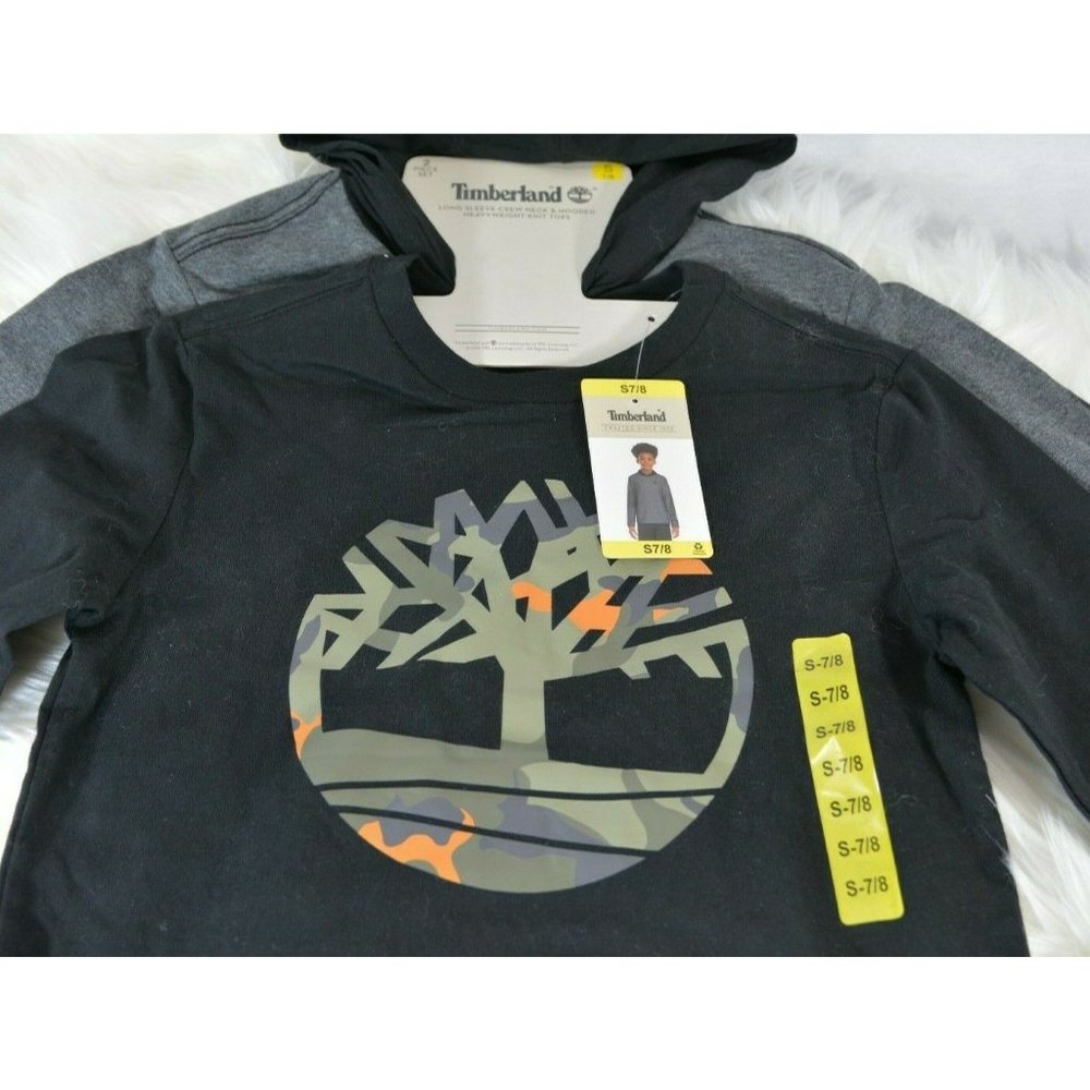 Timberland Hoody T-Shirt Set 2 Long Sleeve Boys Size 7/8